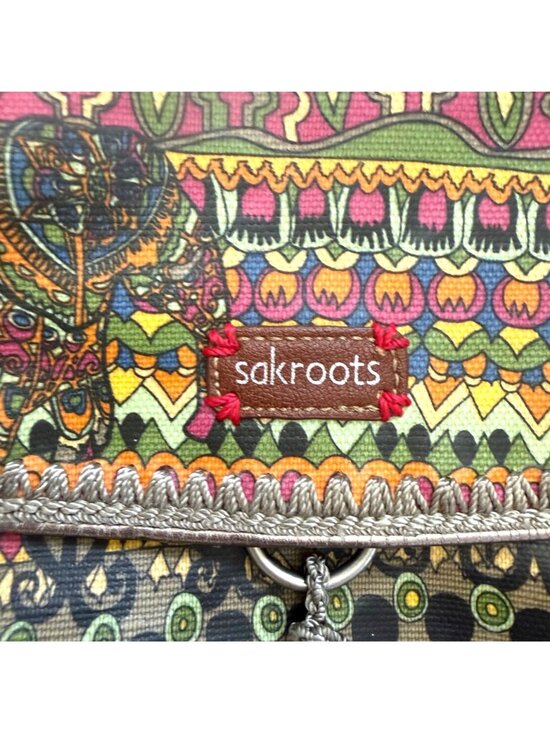 Sakroots Women\'s Backpack Bag Convertible Multicolor Elephant Canvas Hippie Boho main image 7